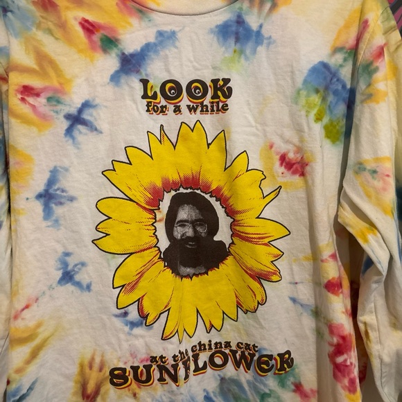 Jerry Garcia China Cat Sunflower Tie-Dye Long Sleeve Tee - Picture 4 of 4